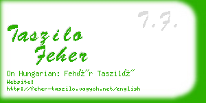 taszilo feher business card